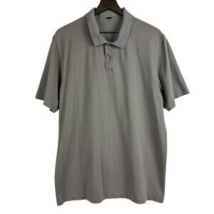 Lululemon Mens Polo Short Sleeve Shirt Gray - XXL 2XL